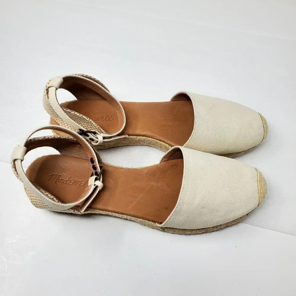 Madewell The Evelina Espadrille Resources canvas casual shoes Size 9.5